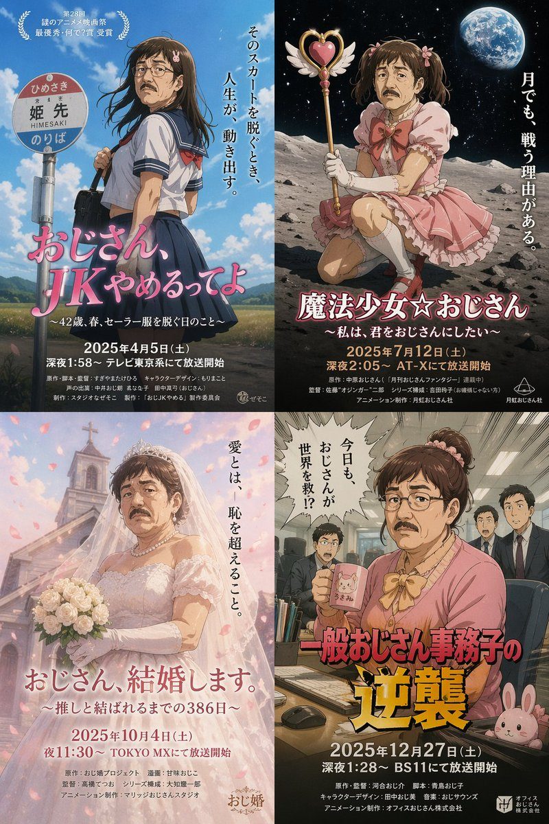 荒诞女装大叔电影海报