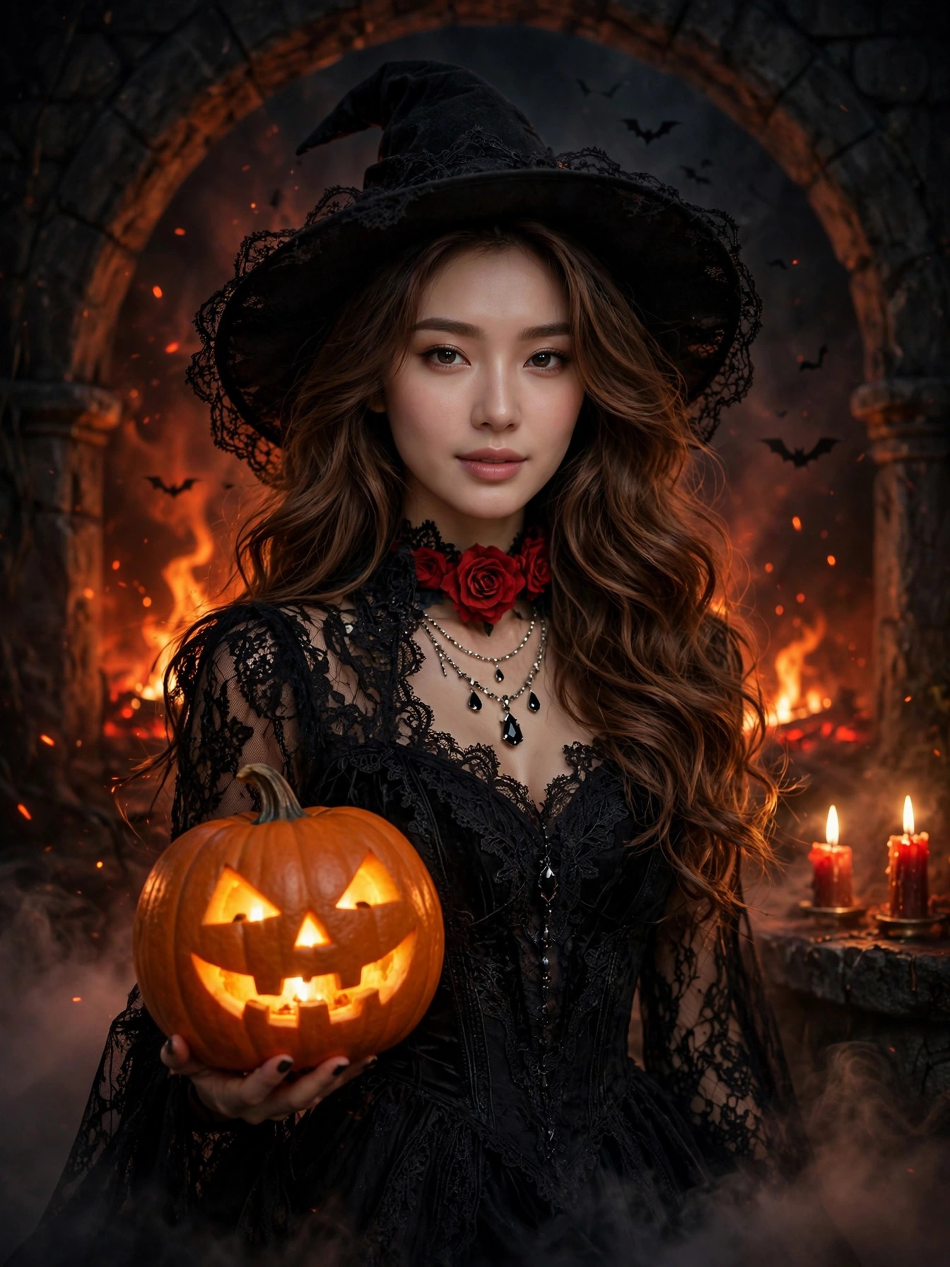 Blazing Witch Atmosphere Portrait