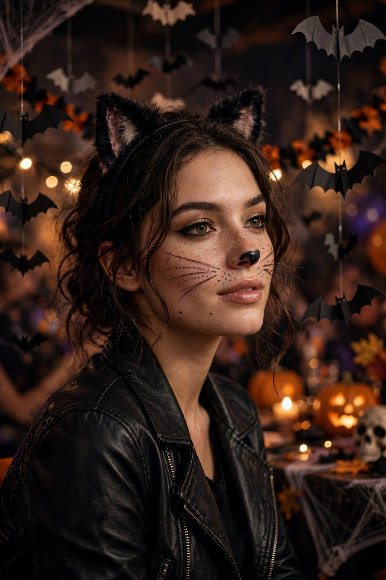 Catwoman Party Costume Portrait