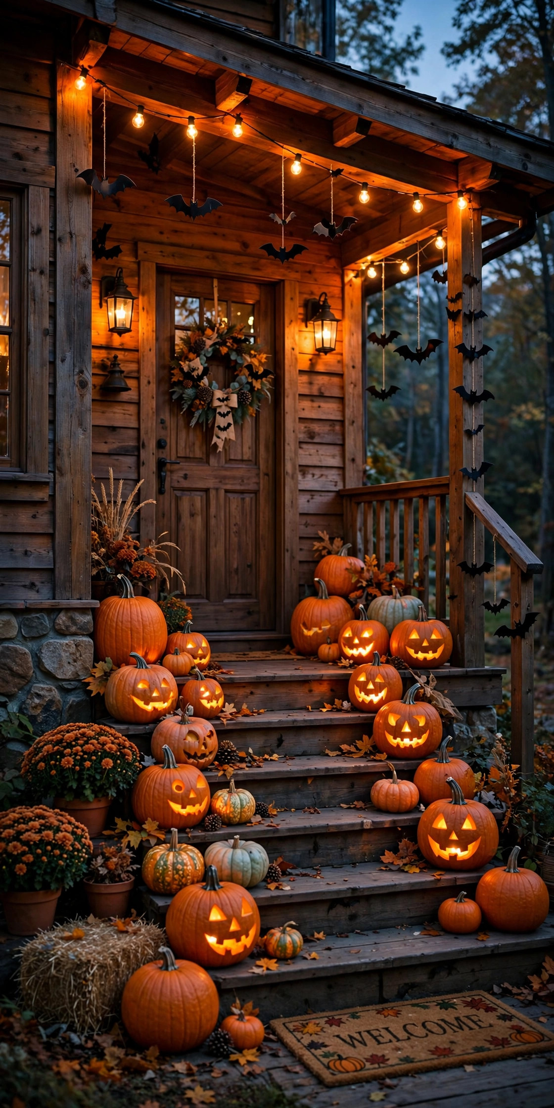 Halloween Porch at Dusk
